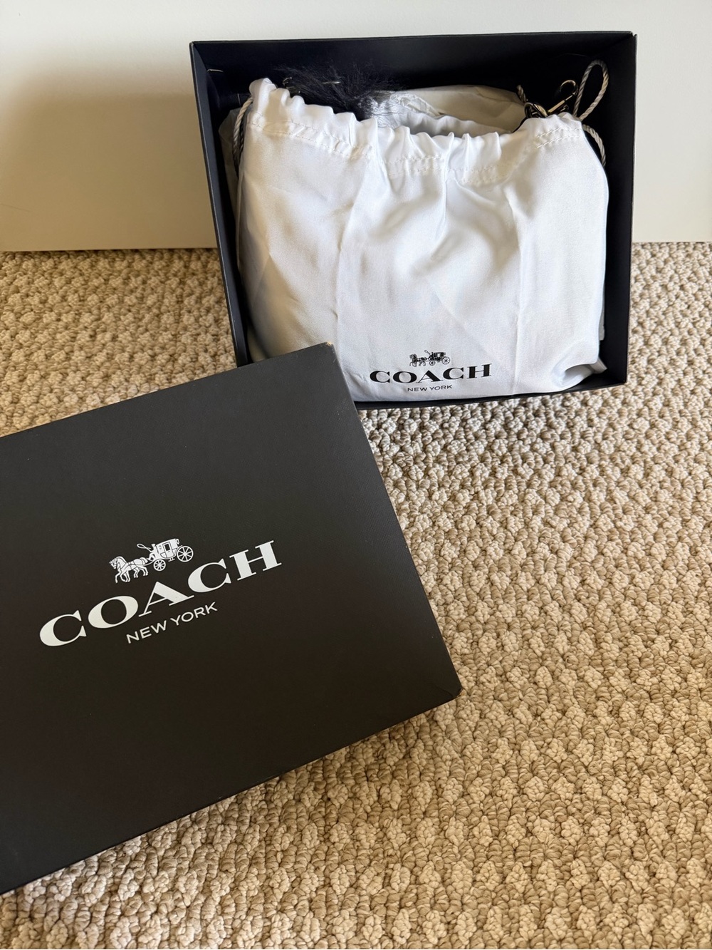 Coach NWT - Jonie Plush Black Shearling Bag CW575 - Picture 9 of 12